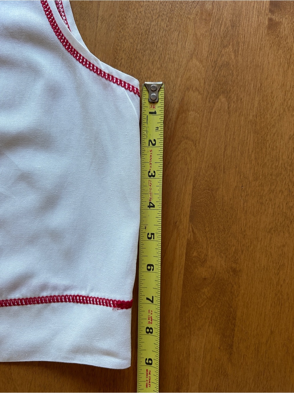 Sleeveless Top & Pant Set, White w/ Orange Piping, Side Zipper & Pockets, NWOT! - Picture 13 of 15